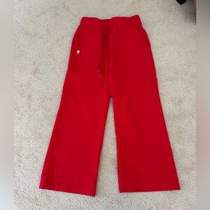 Figs Lunar New Year Pop Red Isabel Scrub Pants